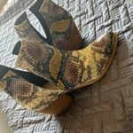 Rider Girl Snakeskin Ankle Boots Brown Size 8.5 Photo 4