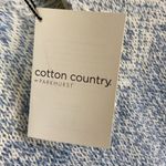 Fair Isle Sweater Baby Blue & Ivory 1/4 Zip Pullover Cotton Country Aprés Large Photo 4