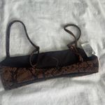 Mara Hoffman sia brown python snake print bandeau strappy bikini top XS Photo 7