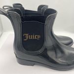 Juicy Couture glitter pull on rain boots women’s Size 6 Photo 3