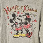 Disney Store Gray Mickey & Minnie Long Sleeve Thermal Hugs & Kisses Top XXL Photo 2