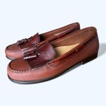 G.H. Bass Jackie Brown Leather Kiltie Tassel Loafers Classic Slip Photo 4