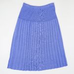 Vintage 70s Lavender Purple Pleated Knit Skirt Size M Photo 3