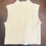 Le lis  Cream Cable Knit Turtleneck Sweater Vest Photo 3
