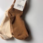 American Eagle  Outfitters Boyfriend Style Three Pack Brown and Cream Socks NWT Photo 3