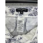 Mario Serrani  Italy Women's White Floral Pants Size 12 Faux Front Pockets Photo 4