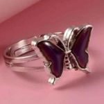 Adjustable Changing Color Butterfly Mood Ring Photo 2