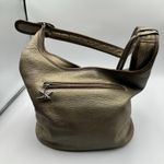 Brighton Vntg Rare  Gold Buckle Leather Hobo Handbag Purse Photo 4