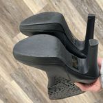 Colin Stuart  leather Black Cutout Knee-High tall platform heeled Boots size 7 Photo 11