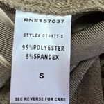 12th Tribe NEW Tan Twist Front Plunging Neck Tie Waist Short Sleeve Crop Top S Photo 3