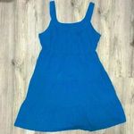 Fashion Bug  Turquoise Blue Sleeveless Midi Tiered Dress 100% Cotton Size 1X Photo 0