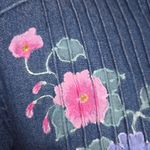 Sunbelt Denim Vintage Floral Painted Denim Shirt Shacket Size Medium Photo 3
