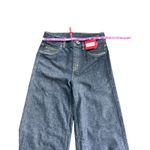 Spanx Wide Leg Denim Jeans Raw Indigo Dark Wash Petite Size Small NEW Photo 9