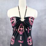 HeartSoul Maxi Dress Womens Medium Aztec Halter Southwest Western‎ Festival Boho Photo 2