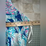 Lilly Pulitzer  Margot Halter Tank Tie Back Tassels Into The Deep Blue Sz M Photo 1
