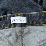 ZARA Dark Rinse Size 2 Mom Jeans 24.5 Inch Inseam Frayed Hem Photo 8