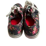 Mossimo Supply Co. denim floral print low top lace sneakers women’s size 7 Blue Photo 4