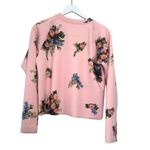ALBION FIT  Neo Cropped Sweater Pink Floral Long Sleeve Size Small Photo 2