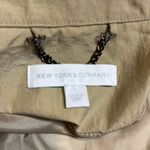 NEW YORK & COMPANY TAN CLASSIC BASIC ZIP UP WINDBREAKER JACKET Photo 4