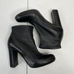 Chloé READ CHLOE SZ 6 ? Leather Sock Bootie Stretch Heel Black Ankle Heel Boots Italy Photo 2
