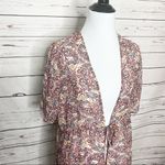 Liberty Love  Sheer Granny Floral Kimono Duster Cardigan Top Size Medium Festival Photo 2