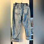REWASH  HIGH RISE CUFFED STRAIGHT ANKLE JEANS -VINTAGE BLUE BLACK Photo 6