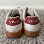 VEJA V-12 Leather Open White With Red Sneakers Women’s Size 10 Photo 6