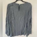 Beach Lunch Lounge Striped Pullover Shirt Bell Sleeve Size m Photo 5