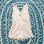 Saylor Juliet Romantic White Floral Lace Romper Photo 4