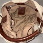 Lucky Brand  Cream Leather Hobo Bucket Shoulder Bag Purse Photo 8