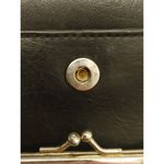 Metro Crossbody Travel Bag Black Kiss Lock Coin Pouch Vintage Medium Size Photo 3