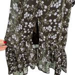 143 Story By Line Up Sz M Floral Maxi Brown Lavendor Front Slit Dress Photo 7