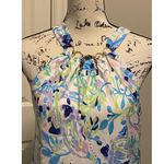 Lilly Pulitzer  Julien Floral Back Bow Chain Blouse Tank Top XS Photo 5