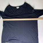 Universal Standard  for J Crew V-Neck T-Shirt Sz XL Black‎ Long Sleeve Minimalist Photo 9