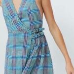 Urban Outfitters  Blue Plaid Wrap Dress Photo 0