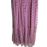 Betsey Johnson  Dress Womens 12 Pink sequin Heart bustier tiered Tulle Maxi i Photo 9