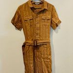 Roolee  Linen Wylie Stripe Belted Romper Photo 3