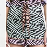 Karen Mabon Color Block Zebra Tiger Mix Print Pajama Lounge Shorts Green Size XXL Photo 0