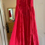 Christmas Red Lace Up Dress Size M Photo 0
