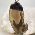 Brazilian Agate Slice Geode Pendant & Black Faux Leather Cord. Handmade Photo 4
