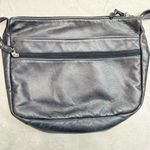 Vintage Patchwork Genuine Leather Shoulder Bag Purse Tooled Floral Croco Gray Photo 9