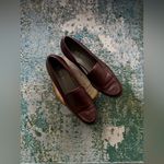 Nine West Vintage 90s brown leather loafers, size 8M Photo 1