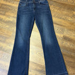 KanCan High Rise Double Button Bootcut Flare Raw Hem Jeans Women's 29 Stretch Blue Photo 0