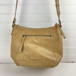 Lucky Brand  Dori Bucket Crossbody Bag Purse Tan Brown Leather Lines Pockets Photo 0