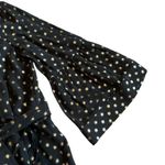 Figue Caroline Metallic Wrap Dress Black Gold Kimono Wide Sleeves Size Small Photo 4