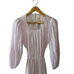 Cinq à Sept NWT Lyle Lilac & White Striped Cutout Midi Dress Size 6 Purple Photo 2