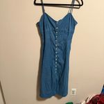 & Other Stories & OTHER STORIES Fit and Flare Denim Dress Open Tie Back- Size 12 Photo 4