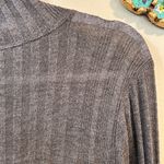 We The Free  People Ribbed Charcoal Turtleneck Sweater Dress Long Sleeve Large Photo 7