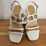 Vionic Women’s  Zaphira Heeled Sandals Tan & Cream Size 8 Block Heel Photo 1