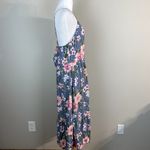 Hiatus Dress Womens XL Blue Pink Floral Midi Strappy Open Back Casual Summer Photo 4